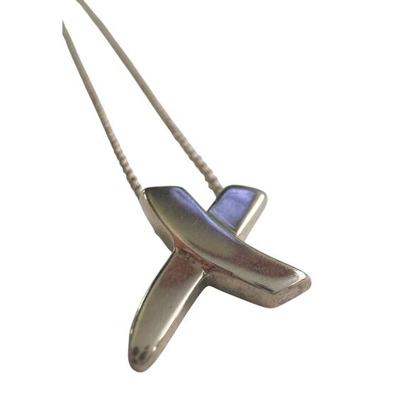 Tiffany & Co. Paloma Picasso Graffiti X Necklace Sterling 16" - Picture 5 of 16